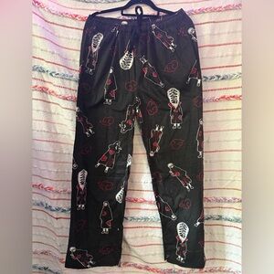 Men's Black and Red Naruto Shippuden Boxlunch Pajama Pants - Size Medium